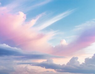 Fototapeta premium Gentle pastel colored sky