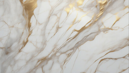 White and golden marble top view