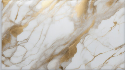 White and golden marble top view