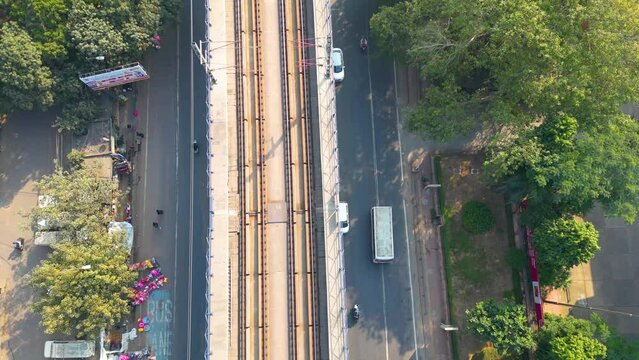 Karol bagh metro station new delhi aerial view