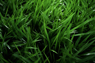 Fototapeta na wymiar Green grass lawn close-up
