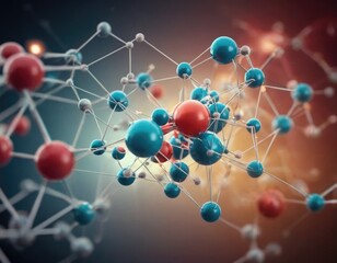 Abstract background of atom or molecule structure, Medical clean light background