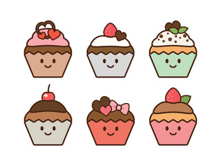 バレンタイン_かわいいカップケーキのセット