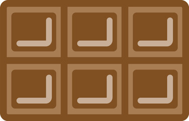 板チョコレートのアイコンのイラスト