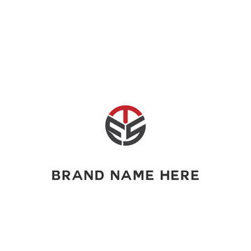 TES logo. T E S design. White TES letter. TES, T E S letter logo design. Initial T E S letter linked circle uppercase monogram logo TES letter logo vector design.