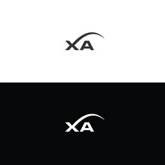 XA logo. X A design. White XA letter. XA, X A letter logo design. Initial X A letter linked circle uppercase monogram logo XA letter logo vector design.