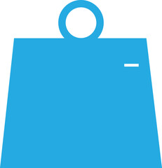 Metal weight of heavy mass flat vector icon