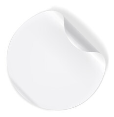 White Round Sticker Label
