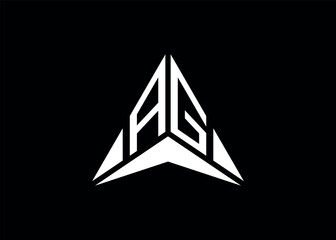 AG Creative and initials modern minimalist ARROW vector