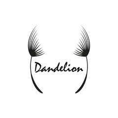 dandelion logo vector symbol design