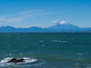 海岸の風景、森戸海岸からの眺め
