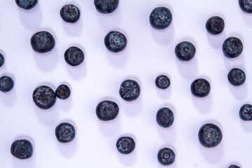 A fresh blueberry isolated on white background
