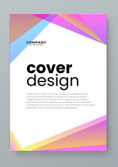 Colorful colourful vector abstract shapes minimalist cover design. Creative templates for report, corporate, ads, branding, banner, cover, label, poster, sales