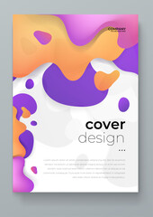 Colorful colourful vector simple geometric abstract shapes covers. Creative templates for report, corporate, ads, branding, banner, cover, label, poster, sales