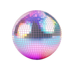 Colorful disco ball isolated background