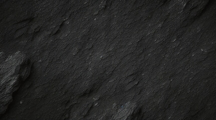 Kreidetafel mit schwarzer Textur und Hintergrund der schwarzen Tafel. Steinbetonstruktur, Grunge-Hintergrund, anthrazitfarbenes Panorama. Panorama dunkelgrauer schwarzer Schieferhintergrund oder Textu - obrazy, fototapety, plakaty