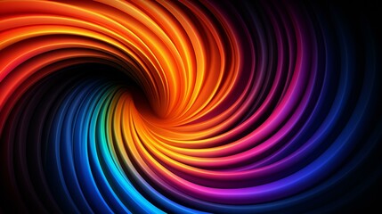 Colorful geometric swirl. An abstract and vibrant composition featuring a colorful swirl of shapes, creating a visually appealing and dynamic backdrop