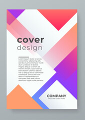 Fototapeta premium Colorful colourful vector abstract shapes cover design. Creative templates for report, corporate, ads, branding, banner, cover, label, poster, sales