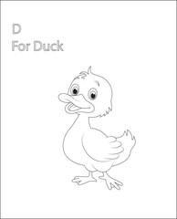 Duck coloring page