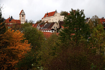 View of the city of Fussen in Bavaria