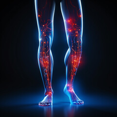 3d rendered illustration of legs