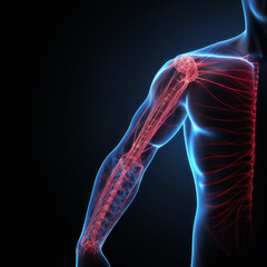 3d rendered illustration of a shoulder