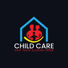 child daycare logo design vector format