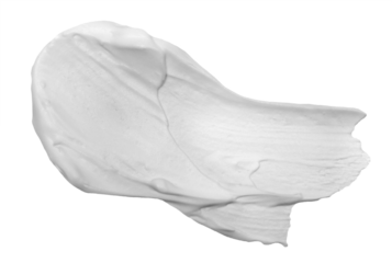 Shave foam smeared isolated on white background