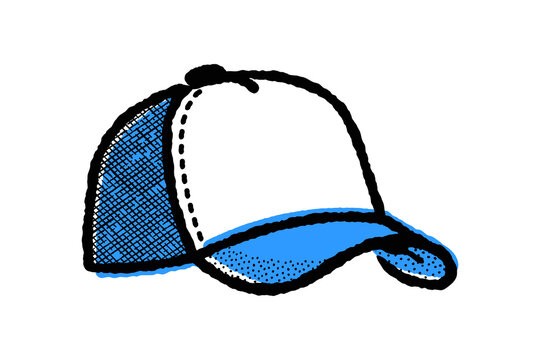 Baseball hat icon. Cap icon. Vector illustration. Illustration of cap icon on white background. Cartoon-style baseball caps. Headdress. Trucker cap, mesh cap.