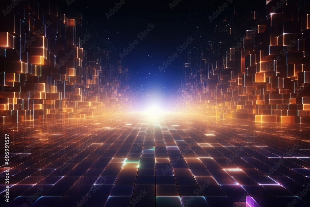 Poster abstract futuristic technology background, 3d render, computer digital image, abstract technology ba