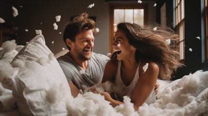 Fun Pillow Fight and Laughter Cinematic - Powered by Adobe
