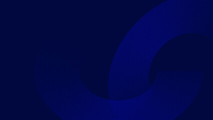  Dark blue abstract background with glowing geometric lines. Modern shiny blue lines pattern. Futuristic technology concept abstract wave dark background. vector illustration - obrazy, fototapety, plakaty