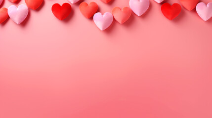 Beautiful Happy Mother's Day background on red Valentine background design with hearts
