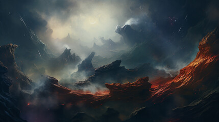 Uncover a galaxy of possibilities background, in the style of modern scene