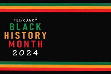 Black history month 2024 African American history celebration vector illustration design.
