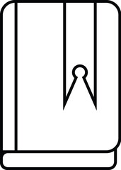 Agenda, book, bookmark icon