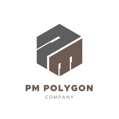 PM digital monogram logo
