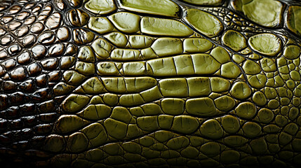 Background pattern crocodile alligator skin. Reptile skin close up. - obrazy, fototapety, plakaty