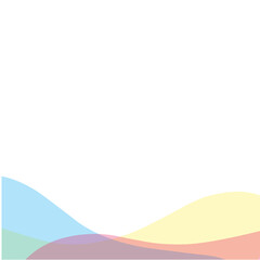 Transparent wave border, abstract shapes 