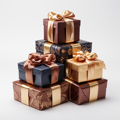 gift boxes with ribbon