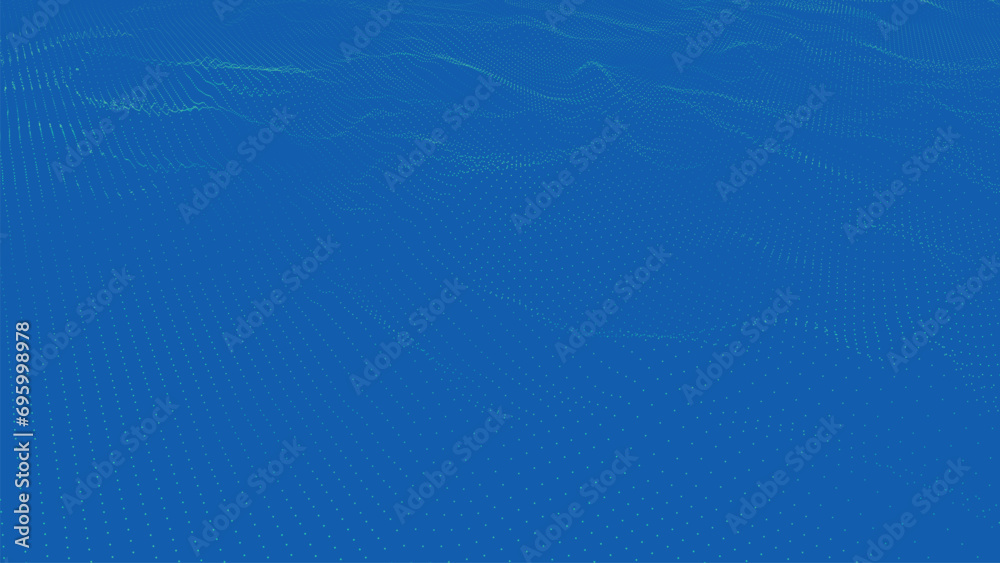 Poster abstract digital particle wave. futuristic dotted wave. big data digital code. technology or science