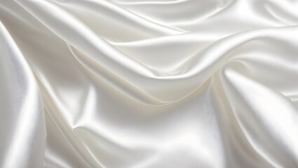 Light white silk satin, with a subtle sheen. Background, texture.