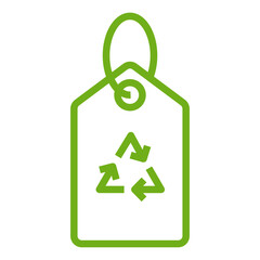 Tag recycle environment ecology line icon.