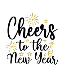 New Year 2024 text design for T-shirts and apparel on plain white transparent isolated background for shirt, hoodie, sweatshirt, card, tag, mug, icon, logo or badge
