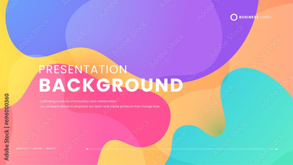 Wall mural colorful colourful vector abstract creative background in minimal and simple trendy style. simple pr
