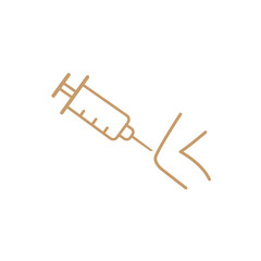 knee with injection icon, vector best line icon.