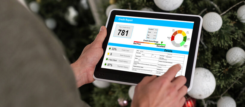 Close-up Of A Businessman Checking Credit Score Online On Cellphone While Having Coffee