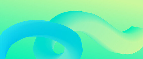 Green and blue modern gradient dynamic fluid banner design. 3D vibrant modern graphic design for banner, flyer, card, website or brochure cover