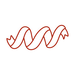 Hand drawn ribbon line icon