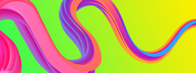 Colorful colourful abstract banner modern dynamic fluid shape with gradient. 3D vibrant modern graphic design for banner, flyer, card, website or brochure cover